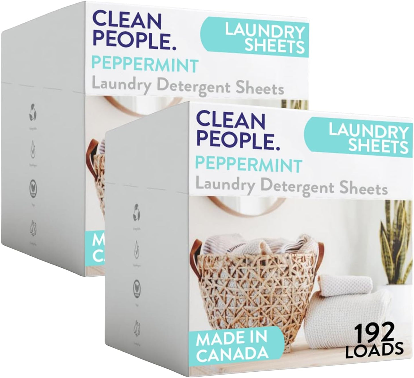 Clean People Laundry Detergent Sheets - Recyclable Packaging, Hypoallergenic, Stain Fighting - Ultra Concentrated, Laundry Soap - Fresh Scent, 96 Pack