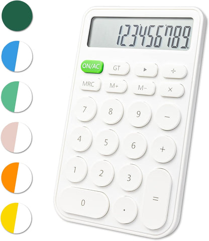 VEWINGL Mechanical Switch Calculator, 12 Digit Large LCD Display and Buttons, Great for Everyday Life and Basic Office Work, with Battery