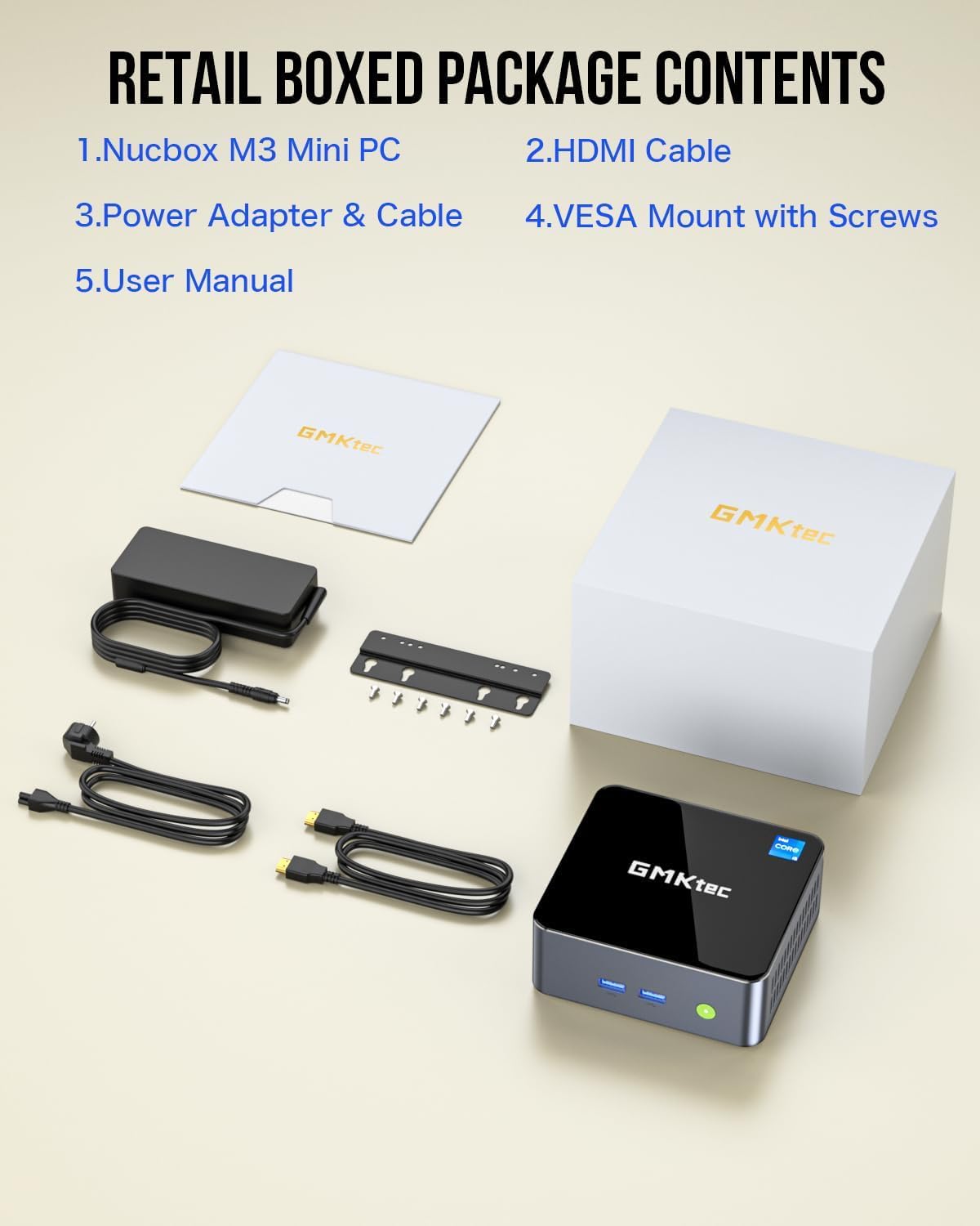 GMKtec Mini PC Intel Core i9 12900HK(14C/20T 5.0 GHz) W11 Pro, Desktop Computer 32GB DDR4 RAM+1TB NVMe SSD, Triple 4K Display, WiFi 6, BT5.2, USB-C M3 Plus