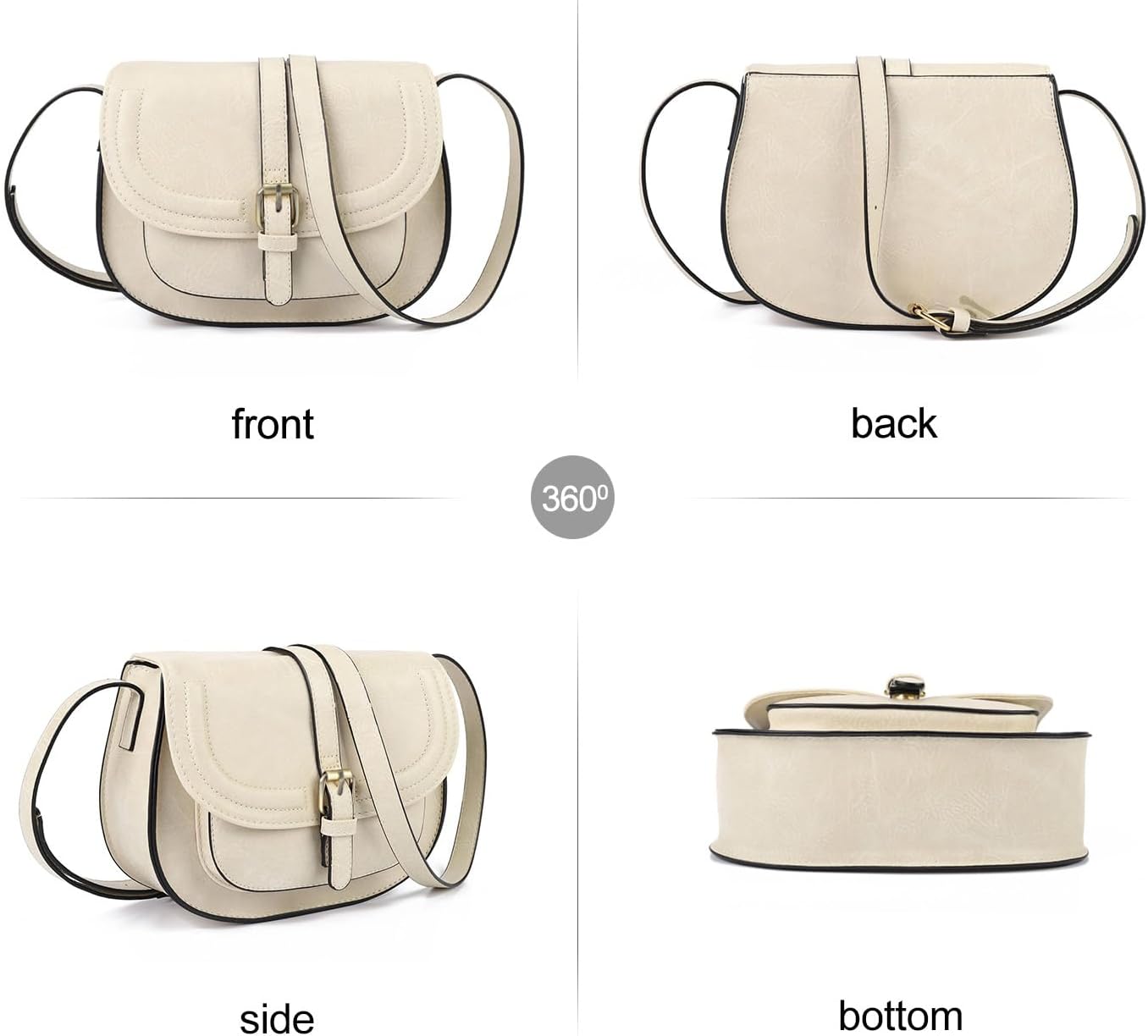 Crossbody Bags for Women Small Over the Shoulder Saddle Purses and Boho Cross body Handbags,Vegan Leather