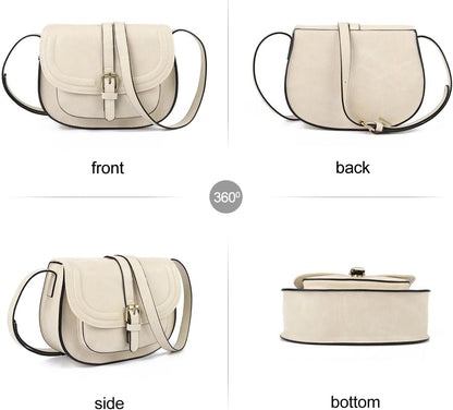 Crossbody Bags for Women Small Over the Shoulder Saddle Purses and Boho Cross body Handbags,Vegan Leather