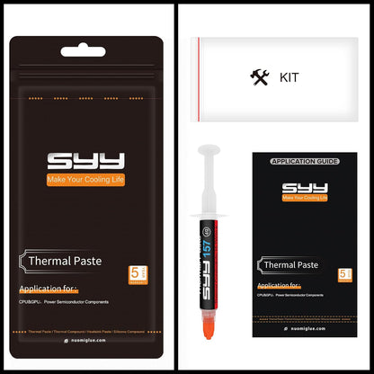 Thermal Paste, SYY 4G with Toolkit CPU Paste Thermal Compound Paste Heatsink for IC/Processor/CPU/All Coolers, Carbon Based High Performance, Thermal Interface Material