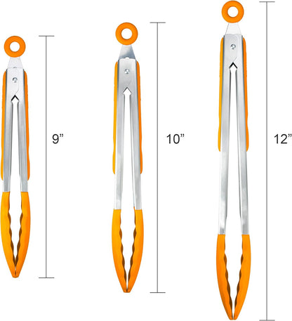 Purilite Select Silicone &amp; Stainless Steel Kitchen Tongs
