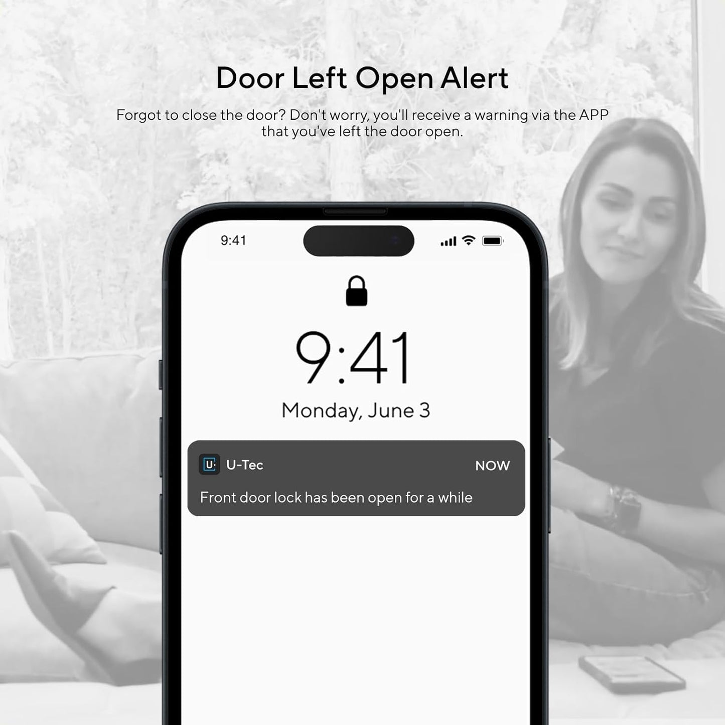 ULTRALOQ U-Bolt Smart Lock + WiFi Bridge, 5-in-1 Keyless Entry Door Lock with WiFi, Bluetooth, App and Keypad, Smart Deadbolt Lock Front Door, ANSI Grade 1 Certified, 1Year Battery, Satin Nickel