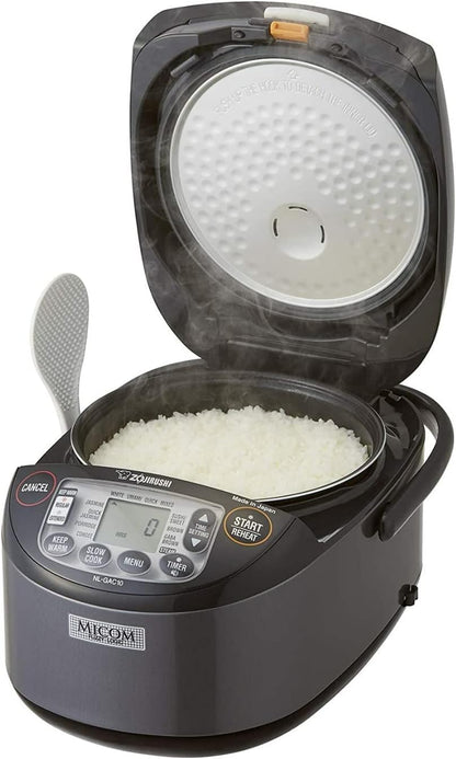 Zojirushi NL-GAC10 BM Umami Micom Rice Cooker & Warmer, 5.5-Cup, Metallic Black, Made in Japan