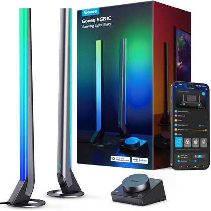 RGBIC Gaming Light Bars with Smart Controller | Color-Changing LED Ambient Lights with Music Sync - PuriLite