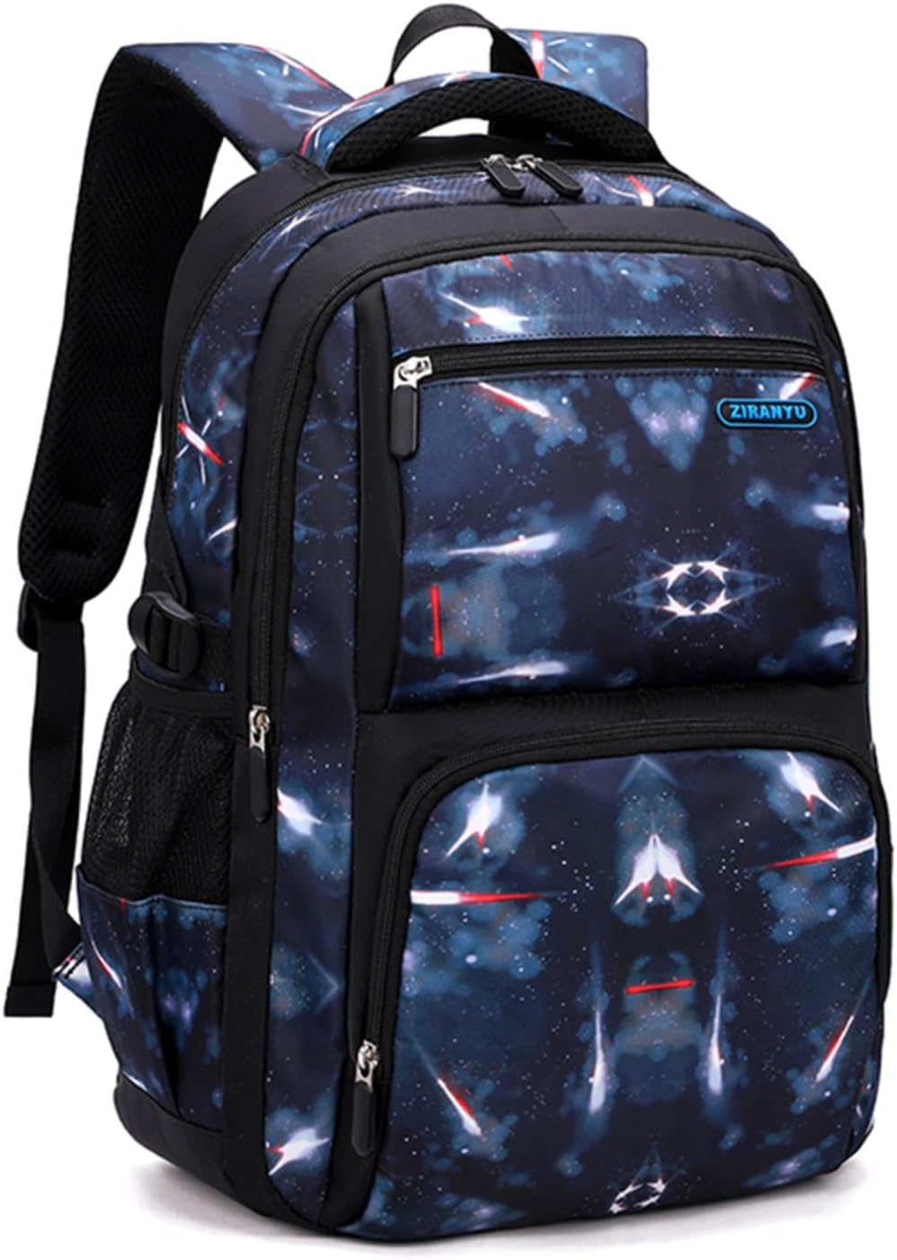 Boys Backpacks Primary Junior High School Bag Kids Bookbag with Lunch Bag 3 in 1 Casual Daypack Set Space Galaxy Durable Knapsack