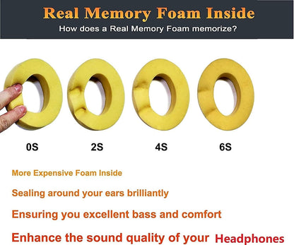 SoloWIT® Ear Pads Cushions Replacement, Earpads for Beats Solo 2 & Solo 3 Wireless On-Ear Headphones with Soft Protein Leather, Stronger Adhesive, Noise Isolation Memory Foam - White