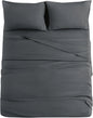 JOLLYVOGUE Queen Size Bed Sheet Set - 4 Piece Bed Sheets Set with Deep Pocket - Soft Breathable & Cooling - Resists Shrinkage & Fading Draps Queen - Easy Care (Dark Grey)