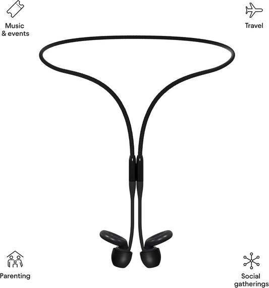 Loop Link Safety Connector Cord – Official Connector Cord For Loop Earplugs | Magnetic Tug-Resistant Safety Cord | Compatible With Loop Quiet/Engage/Experience | Warm Charcoal
