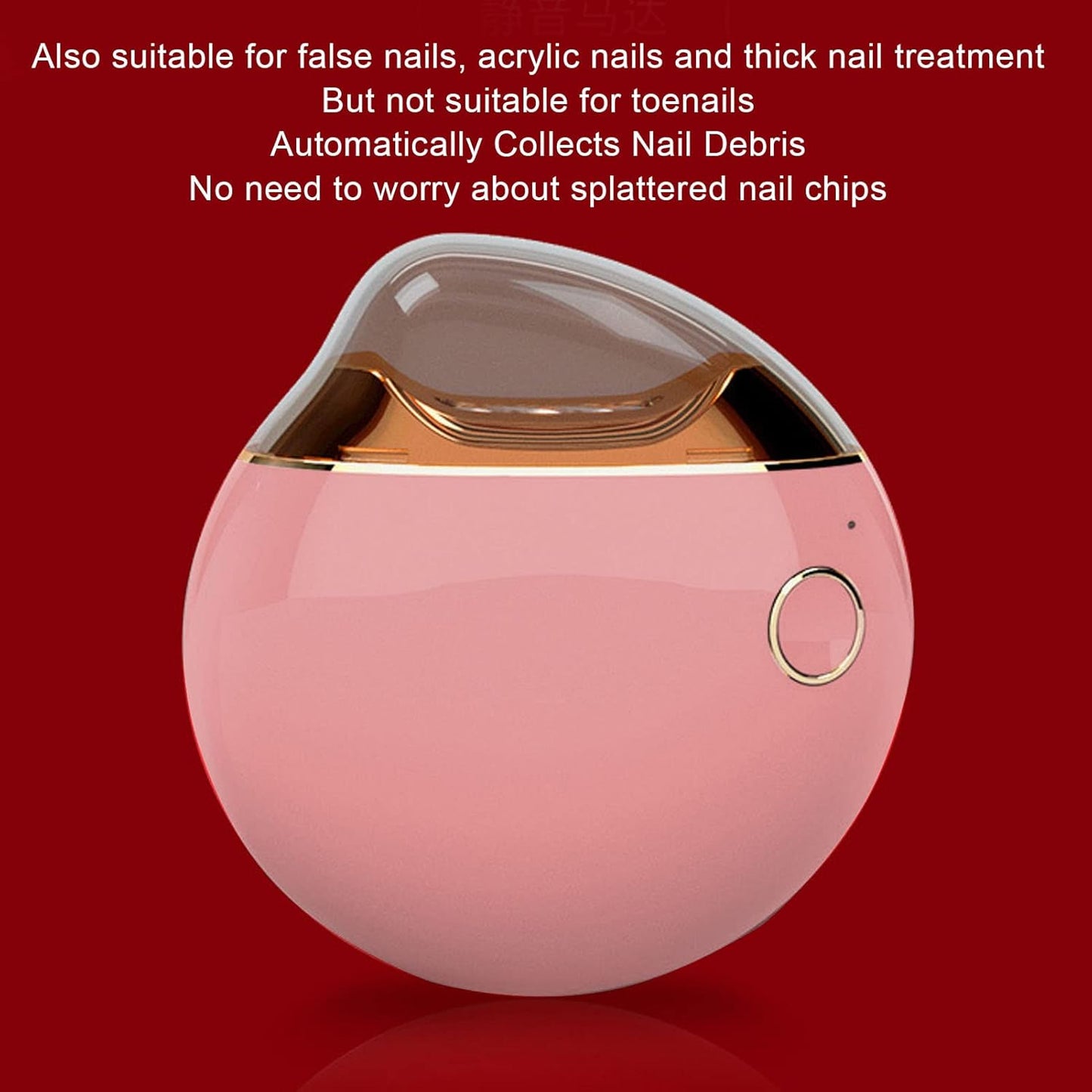 Electric Nail Clipper, Anti Splatter Rechargeable Automatic Nail Clipper Fingernail Clipper Nail Scissors Gift Fingernail Trimmer Fingernail Cutter for Children Seniors Adults