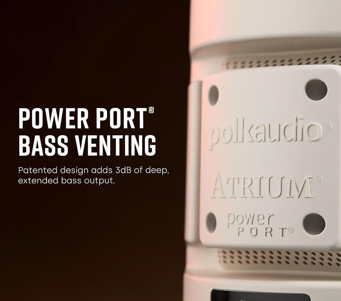 Polk Audio Atrium 6 Outdoor All-Weather Speakers with Bass Reflex Enclosure (Pair, Black), Broad Sound Coverage, Speed-Lock Mounting System