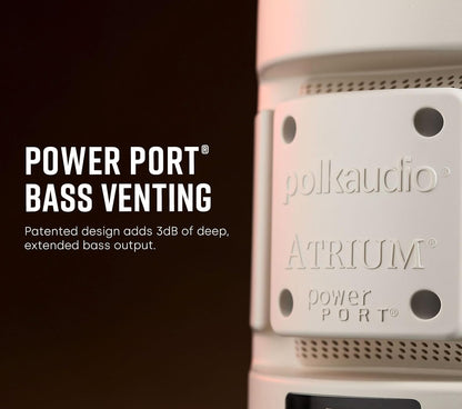 Polk Audio Atrium 6 Outdoor All-Weather Speakers with Bass Reflex Enclosure (Pair, Black), Broad Sound Coverage, Speed-Lock Mounting System