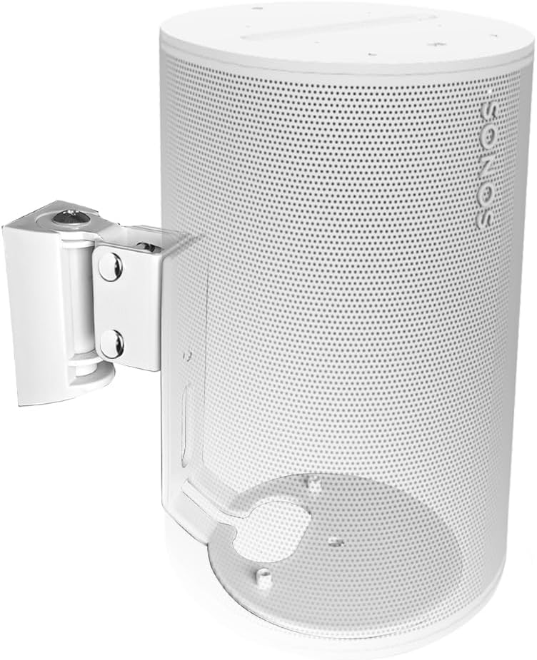 EMAQUIN Wall Mount Bracket for Sonos Era 100 Speaker (Swivel and Tilt,Sturdy Metal,Enduring Paint Finish,Easy to intall,Compatible with Sonos Era 100,Single pc,Black)