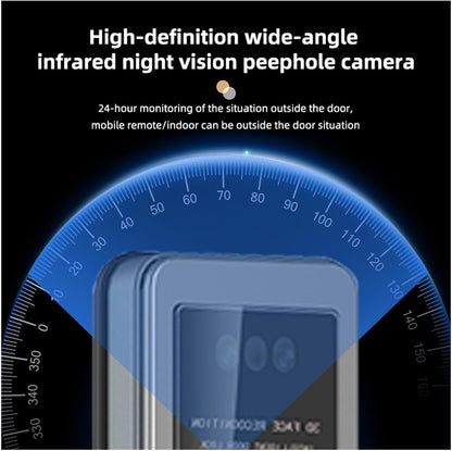 Latest 3D Face Palm Vein Unlock Smart Apartment | Door Lock Aluminum Alloy Security Card Password Data(Black-Communication -01)