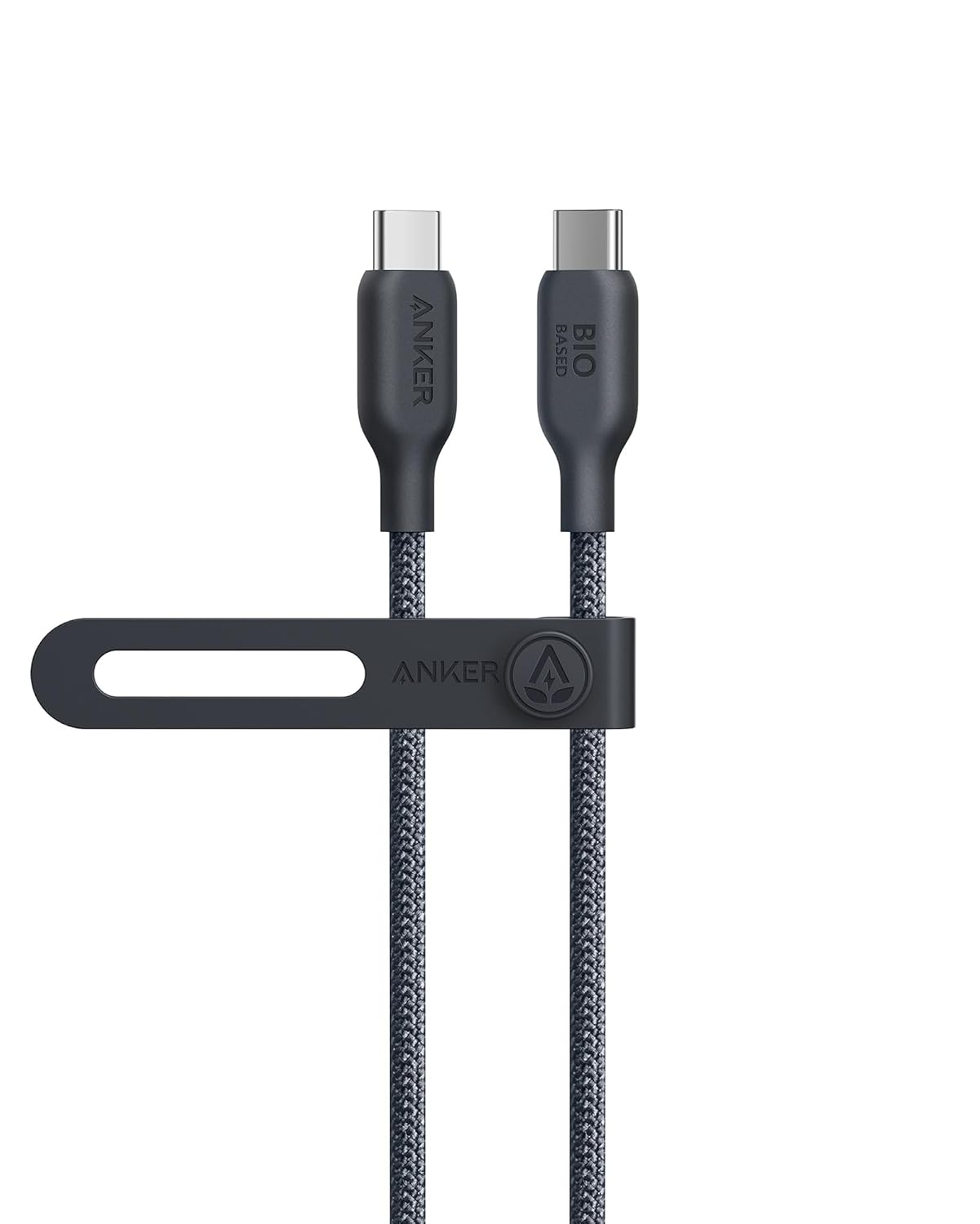 Anker USB C to USB C Cable (240W, 3 ft), Bio-Braided USB C Charger Cable, Fast Charge for MacBook Pro 2020, iPad Pro 2020, iPad Air 4, Samsung Galaxy S23+/S23 Ultra, Pixel(USB 2.0) (Phantom Black) - PuriLite