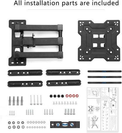 Suptek Adjustable TV Wall Mount Swivel and Tilt TV Arm Bracket for Most 32-55 inch LED, LCD Monitor and Plasma TVs up to 70lbs VESA up to 400x400mm (MAFD-L400)