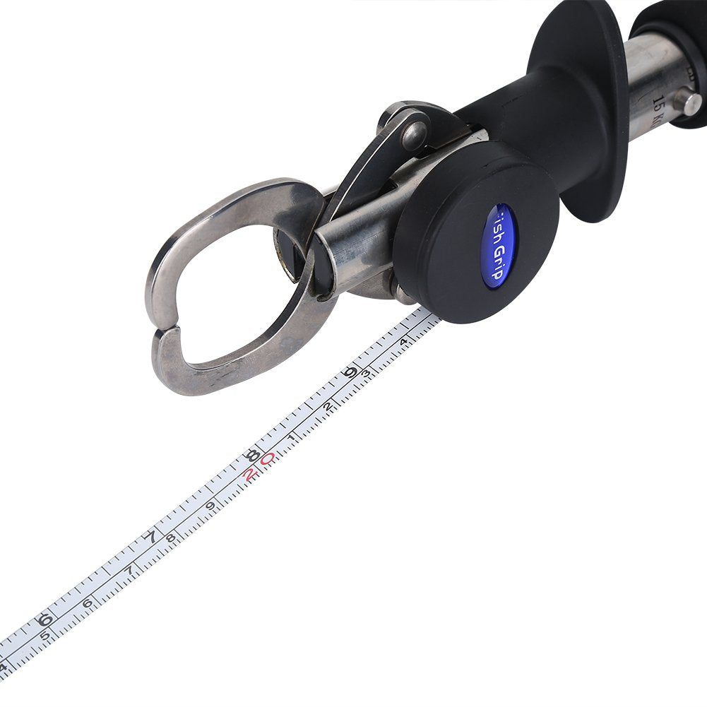 Fishing Gripper Fish Lip Grip Fish Grabber Fish Holder with 1M Tape Measure 15KG Weighting Scale Fishing Tackle Tool with Weight Scale