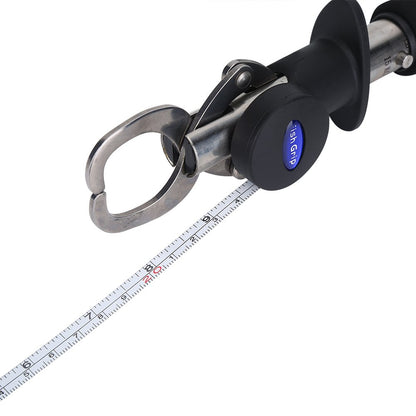Fishing Gripper Fish Lip Grip Fish Grabber Fish Holder with 1M Tape Measure 15KG Weighting Scale Fishing Tackle Tool with Weight Scale