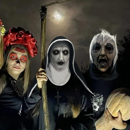 ACBAGI Halloween Mask Costume Old Women Mask Scary Halloween Masks Cosplay mask for adults