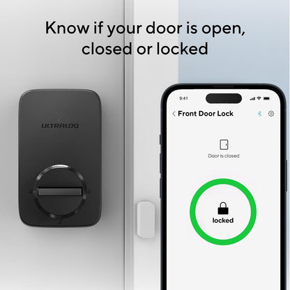 ULTRALOQ U-Bolt Smart Lock + WiFi Bridge, 5-in-1 Keyless Entry Door Lock with WiFi, Bluetooth, App and Keypad, Smart Deadbolt Lock Front Door, ANSI Grade 1 Certified, 1Year Battery, Satin Nickel