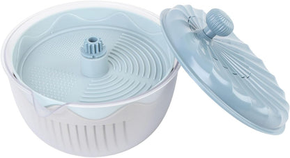 Large Salad Spinner, Vegetables Wash Bowl, Fruits Lettuce Spinner Pasta and Fries Dryer Fruit Washer for Salad Preparation and Food Washing Kitchen Colander (Beige)