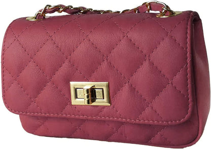 MamaMilano Women/Girls Italian Handmade Genuine Leather Cleo Shoulder Bag/Purse/HandBag/Totebag with Shoulder Strap