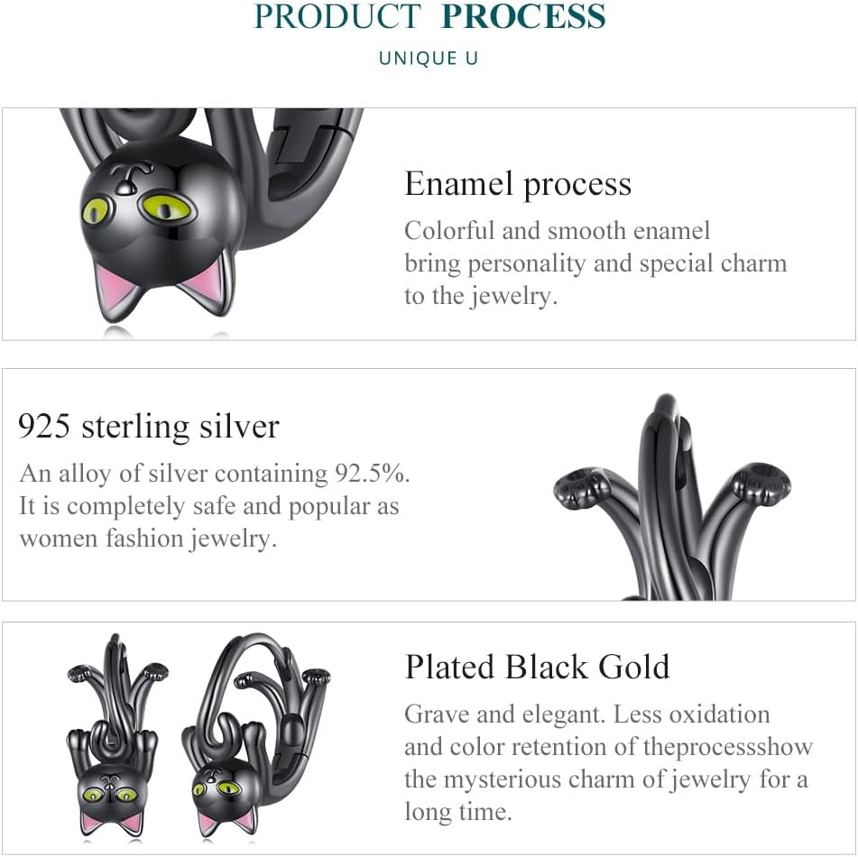 Sterling Silver Earrings VOROCO Cubic Zirconia White Gold Plated Colorful Huggie Small Hoop Earrings, Cute Butterfly Cat Hypoallergenic Earring For Women Jewelry Gifts