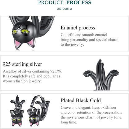 Sterling Silver Earrings VOROCO Cubic Zirconia White Gold Plated Colorful Huggie Small Hoop Earrings, Cute Butterfly Cat Hypoallergenic Earring For Women Jewelry Gifts