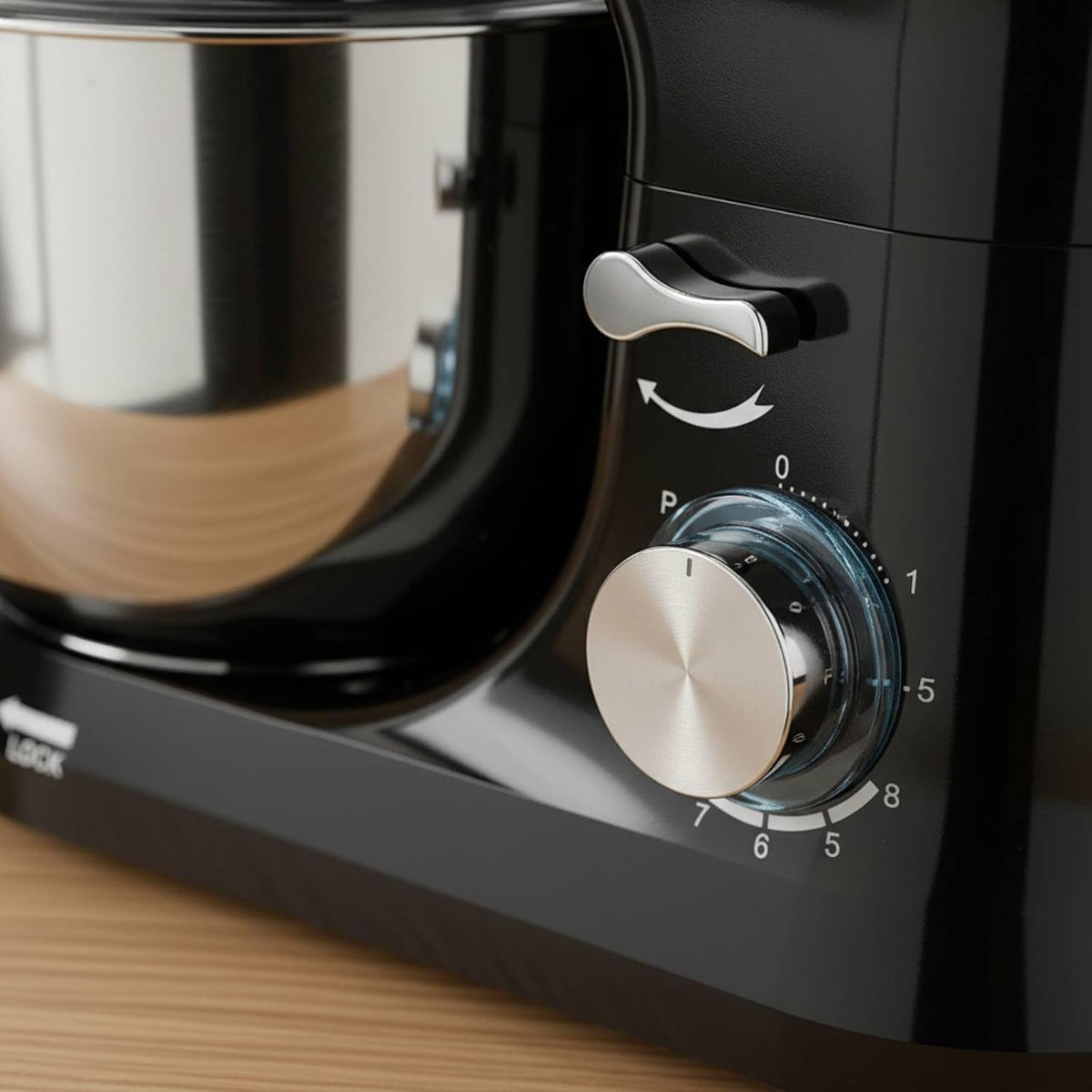 Commercial Mixer High Performance Kitchen Appliance Versatile Attachments Mixing Control Stainless Steel Bowl Suitable for Family Cooking Small Bakery