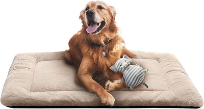 VERZEY Medium/Large Dog Bed Mat Crate Pad, 36" Metal Crates Fit, Ultra-Soft, Machine Washable & Anti-Slip Kennel Mat, Cozy Sleeping Mat for Medium/Large Dogs, Gray, 36L x 23W x 1H Inches