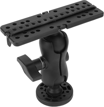 QANYEGN Fish Finder Mount Base, Fish Finder Base with 360 Degree Swivel Mount, Fish Finder Universal Mounting Plate for Canoes, Kayaks