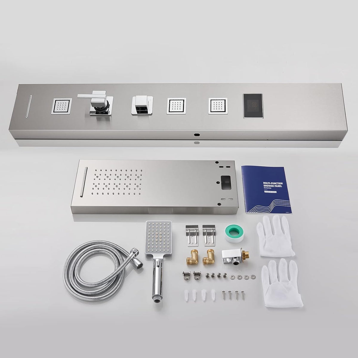 tobili TOBILI LED Shower Panel Tower System, 4 Jets-Brushed 129.99 TOBILI tobili TOBILI LED Shower Panel Tower System, 4 Jets-Brushed 129.99 TOBILI