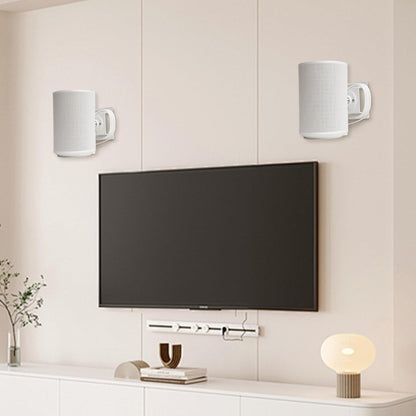 Fbyuitap 2 Pack Metal Wall Mount Compatible with Sonos Era 100, Adjustable Swivel Wall Mount Bracket Speaker Stand, (Black)