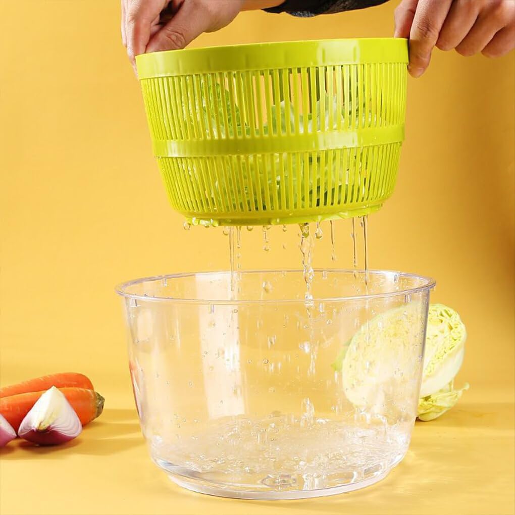 ciopswslk Stainless Steel Bowl Salad Non-Slip Base for Stable Salad Mixing Stainless Steel Salad Spinners Lettuce Spinners, Stainless Steel
