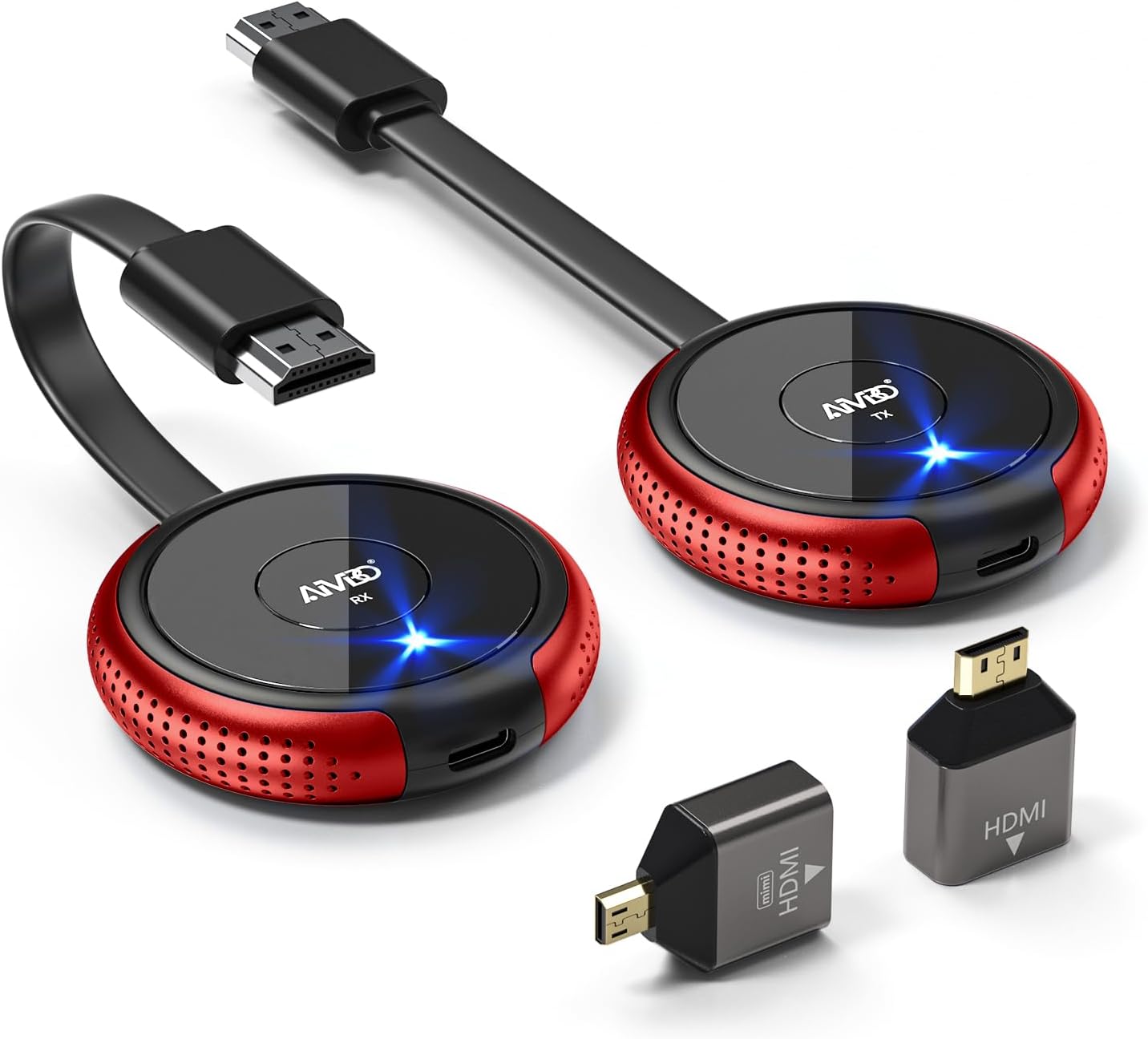 Wireless HDMI Transmitter and Receiver Kit, AIMIBO 4K Wireless HDMI Extender Smooth 5G Video/Audio for Laptop, Cable Box, Camera, Phone, Football Live Streaming to Monitor, Projector, HDTV -165FT/50M