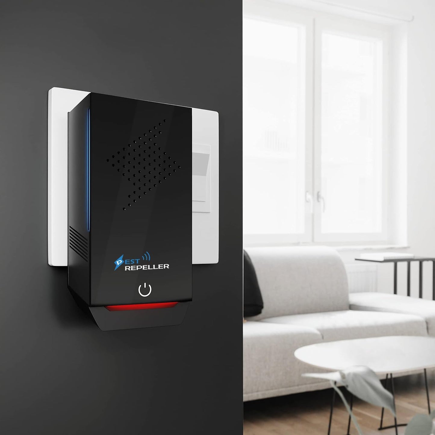 Ultrasonic Pest Repeller, 2025 Newest Electronic Pest Repellent, Indoor Ultrasonic Repellent for Roach, Rodent, Mouse, Bugs, Mosquito, Mice, Spider, Electronic Plug in Pest Control 4 Pack (Black)