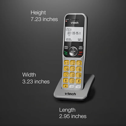 VTech DECT 6.0 1-Handset Corded/Cordless Phone for Home with Answering Machine, Call Blocking, Caller ID, Large Backlit Display, Duplex Speakerphone, Intercom, Landline Line-Power: VG208
