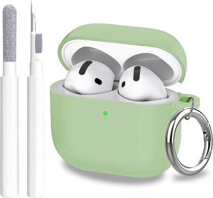 Aircawin for Airpods 4 Case Cover,Shockproof Case for Airpods 4th Generation Case Cover 2024,Premium Silicon Case with Keychain and Cleaing Pen for Airpods 4 Gen, Wireless Earphone Accessories-Blue