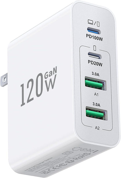 USB C Fast Charger, 150W 6 Port Desktop PD GaN Fast Charger Charging Station Block 65W USB C Laptop Charger for MacBook Pro/Air iPad iPhone 16 15 14 13 12 Pro Max Galaxy S23 Note 20 Pixel