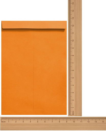 Tanshuqin 9" x 12.75" Self-Seal Catalog Envelopes 32lb Kraft Envelopes for Invitation Cards, Organizing and Storage, Pictures, Photos, Documents (100 PCS)