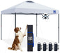 FANPAT 10x10 Pop Up Canopy Tent, Instant Portable Shelter, White 10x10