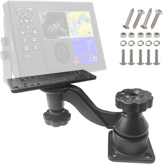 Beigaoxu Cross arm Fish Finder Mount HB01, Used to Fix Fish Finder and Chart Plotters, Compatible with More Marine Electronic Devices Such as Garmin, Lowrance, Etc