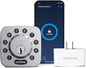 ULTRALOQ U-Bolt Smart Lock + WiFi Bridge, 5-in-1 Keyless Entry Door Lock with WiFi, Bluetooth, App and Keypad, Smart Deadbolt Lock Front Door, ANSI Grade 1 Certified, 1Year Battery, Satin Nickel