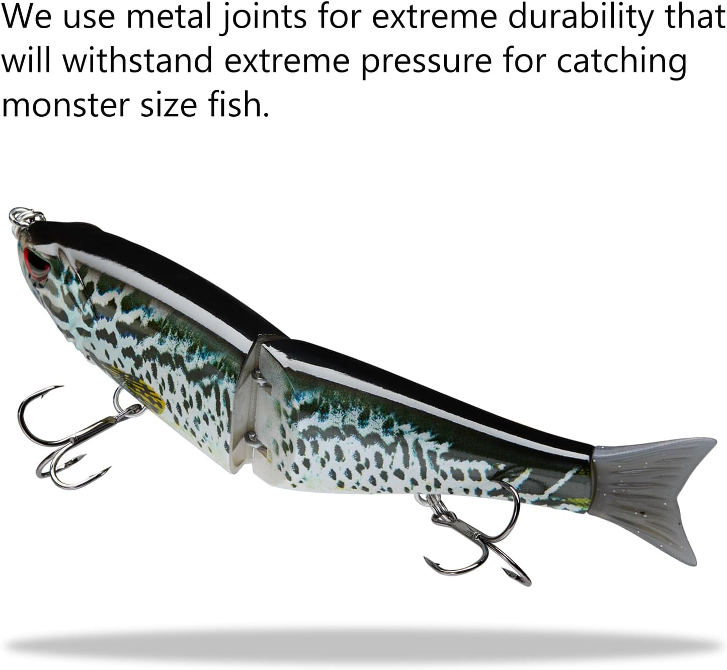 Bassdash SwimShad Glide Baits Jointed Swimbait Bass Pike Salmon Trout Muskie Fishing Lure