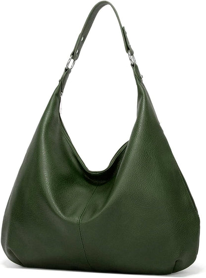 Ashioup Hobo Bags for Women Soft PU Leather Shoulder Bag Vintage Slouchy Handbag with Zipper