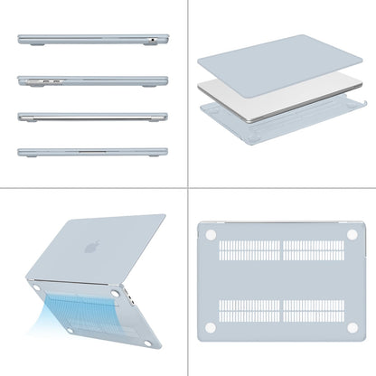 MOSISO Compatible with MacBook Air 13 inch Case 2025 2024 2023 2022 M4 A3240 M3 A3113 M2 A2681, Plastic Hard Shell&Keyboard Cover&Screen Film&Pouch for MacBook Air 13.6 inch Case, Crystal Clear
