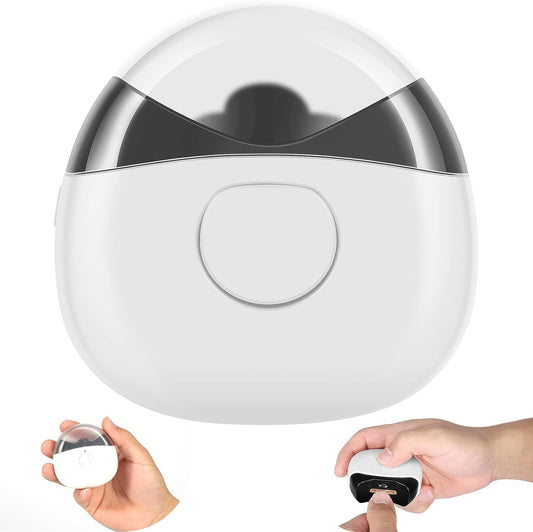 Electric Nail Clippers, Nail Trimmer with LED Light, Rechargeable Electric Fingernail Cutter with Nail Scraps, Safety Fingernail Trimmer Nail Scissors for Baby Kids Adult (White)
