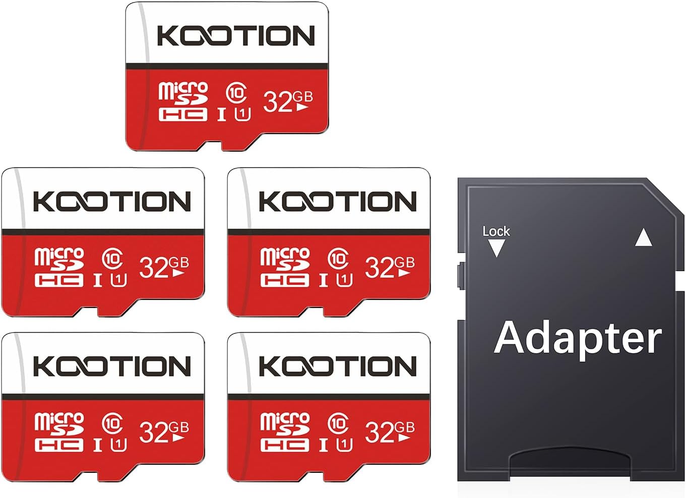 KOOTION 10 Pack 16 GB Micro SD Card Class-10 Micro SDHC Card 16 GB UHS-I High Speed TF Card R Flash C10 U1 Memory Card