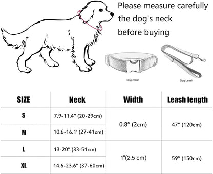 Custom Dog Collar with Metal Buckle - Pet Collars Personalized with Name and Phone Number (Plaid)